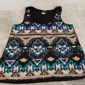 Daytrip black sequin tank sz M